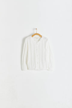 Cardigan Fines Tejido Off White