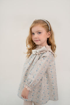 Jesusito Print Nude Pájaros Con Olanes En Escote con Culotte