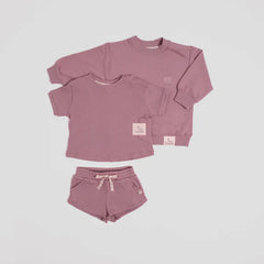 Playera Oversize Acanalado Mauve