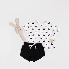 Short Comfy Waffle Negro