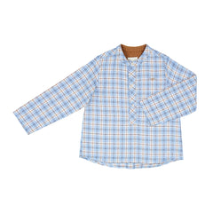 Conj. Camisa Niño Cuadros Con Pantalon Pana Canela Jogger