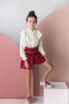 Conj. Falda Bordado Blusa Nata