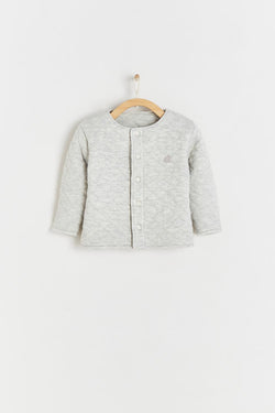 Conj. Cardigan Y Pantalón Mini Mat Gris