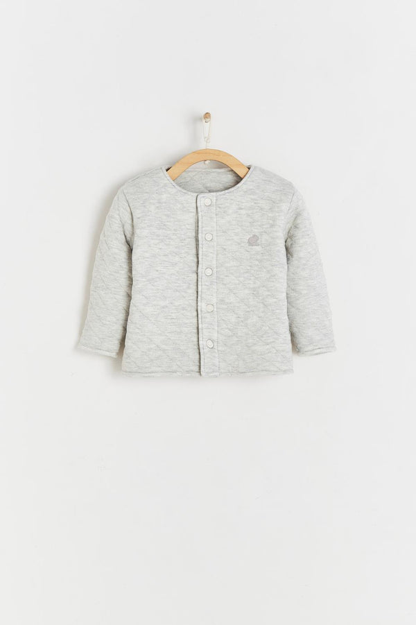 Conj. Cardigan Y Pantalón Mini Mat Gris