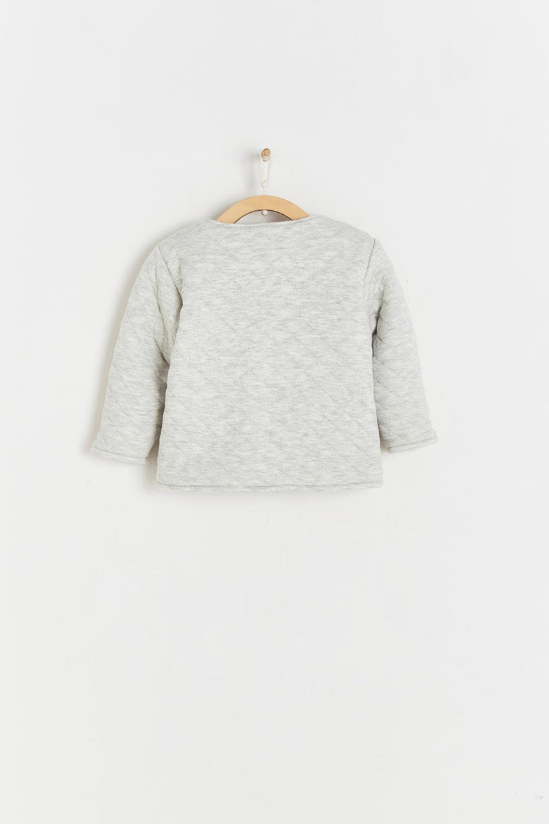 Conj. Cardigan Y Pantalón Mini Mat Gris