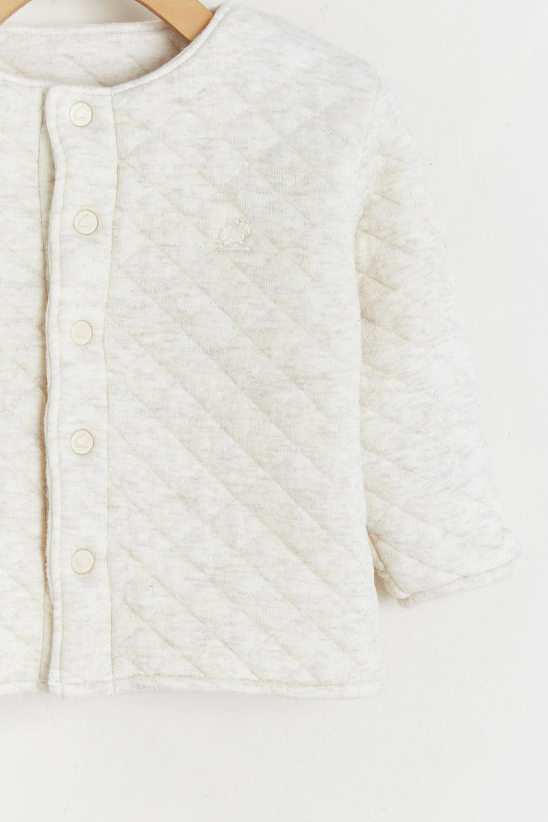 Conj. Cardigan Y Pantalón Mini Mat Beige