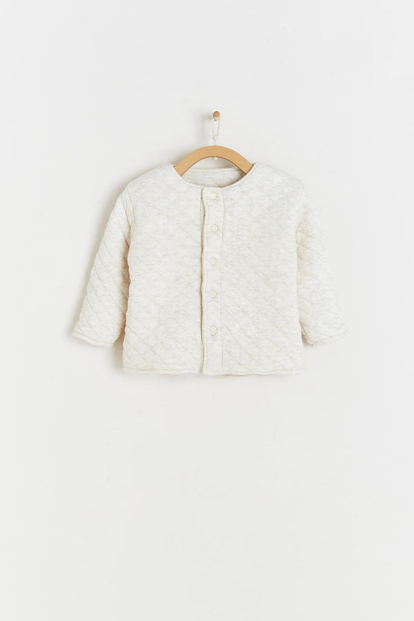 Conj. Cardigan Y Pantalón Mini Mat Beige