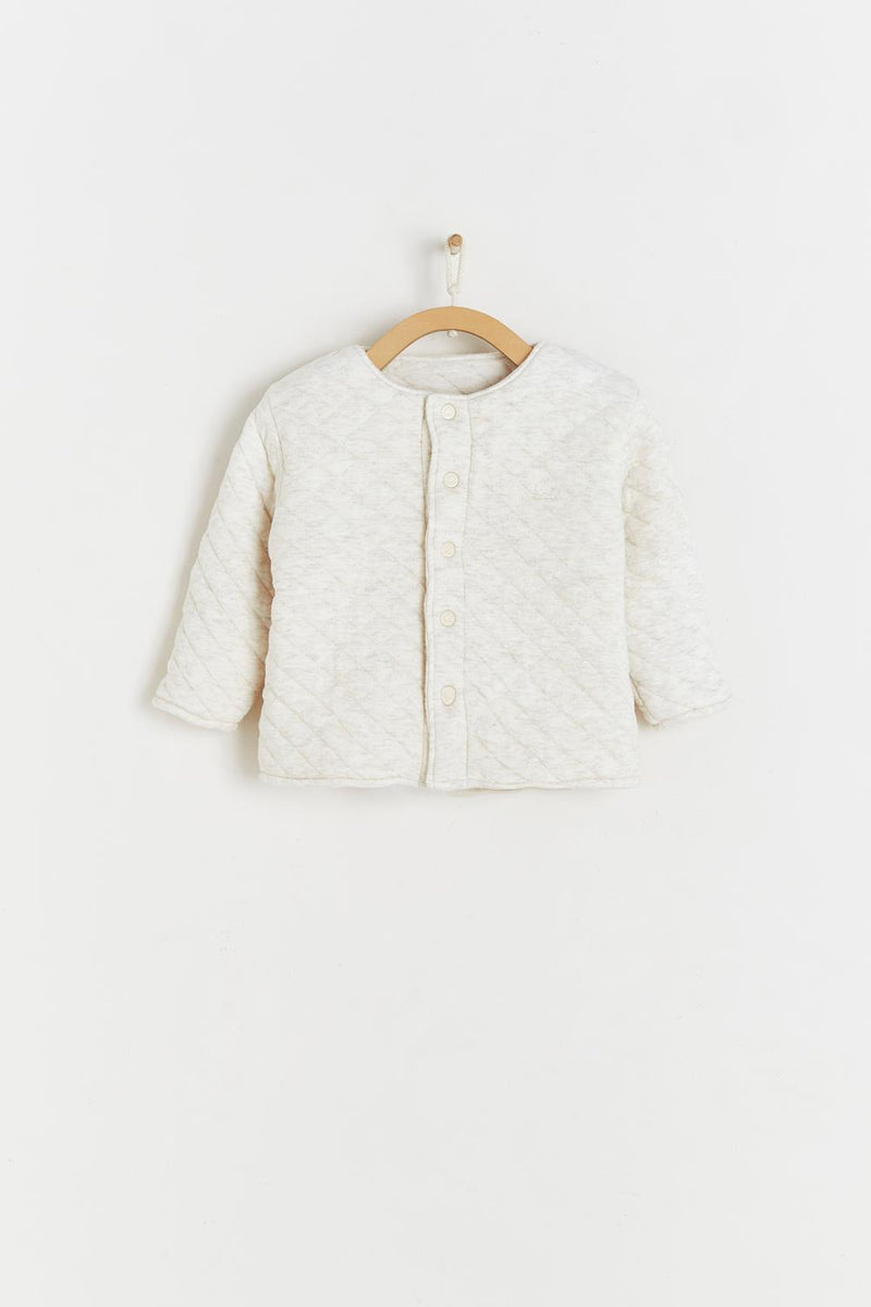Conj. Cardigan Y Pantalón Mini Mat Beige