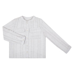Camisa Abierta Con Bolsillos Y Cartera En Delantero