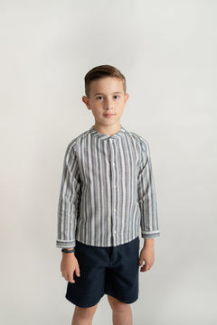 Camisa Niño De Lino Rayas
