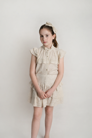 Conj. Blusa Olanes En Sisa Alforzas Y Falda Olanes