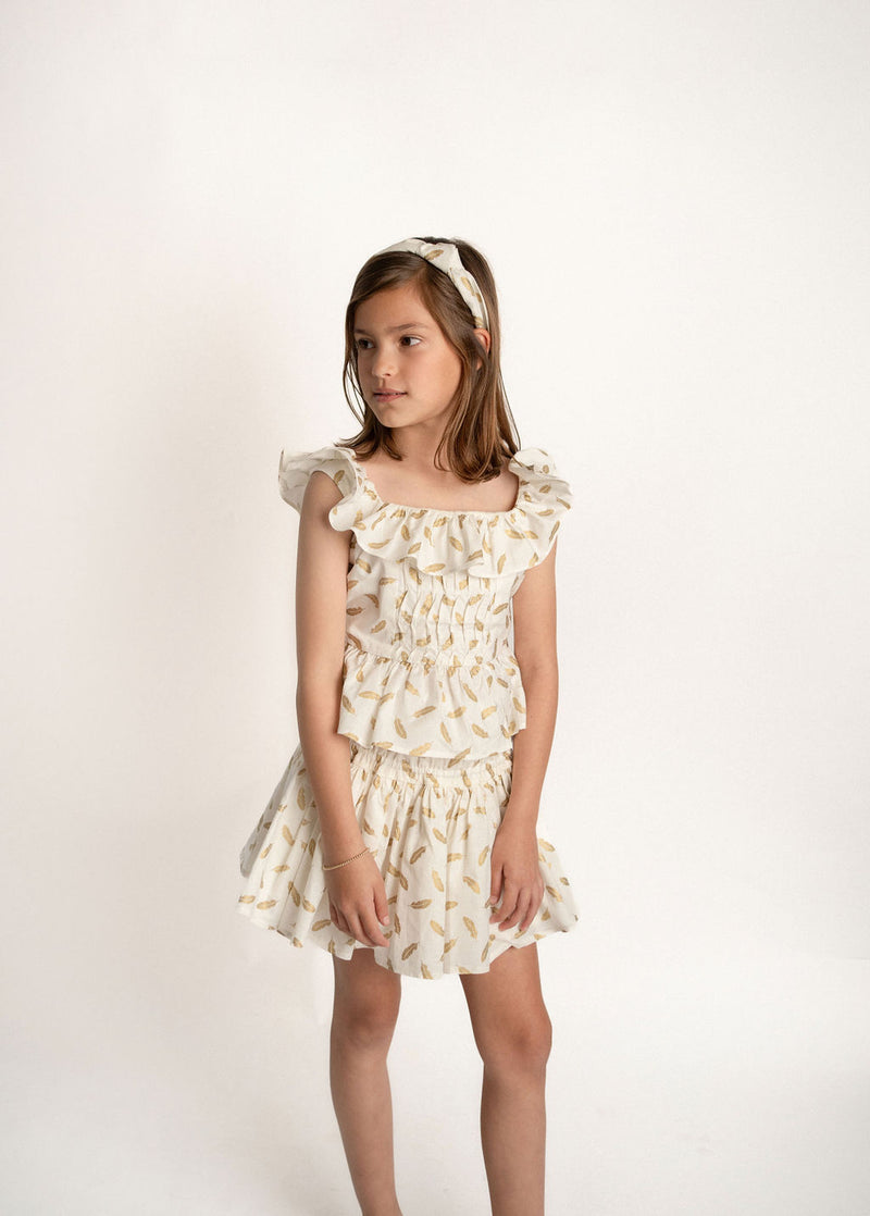 Conj. Blusa Olanes Niña Y Falda Short Olanes