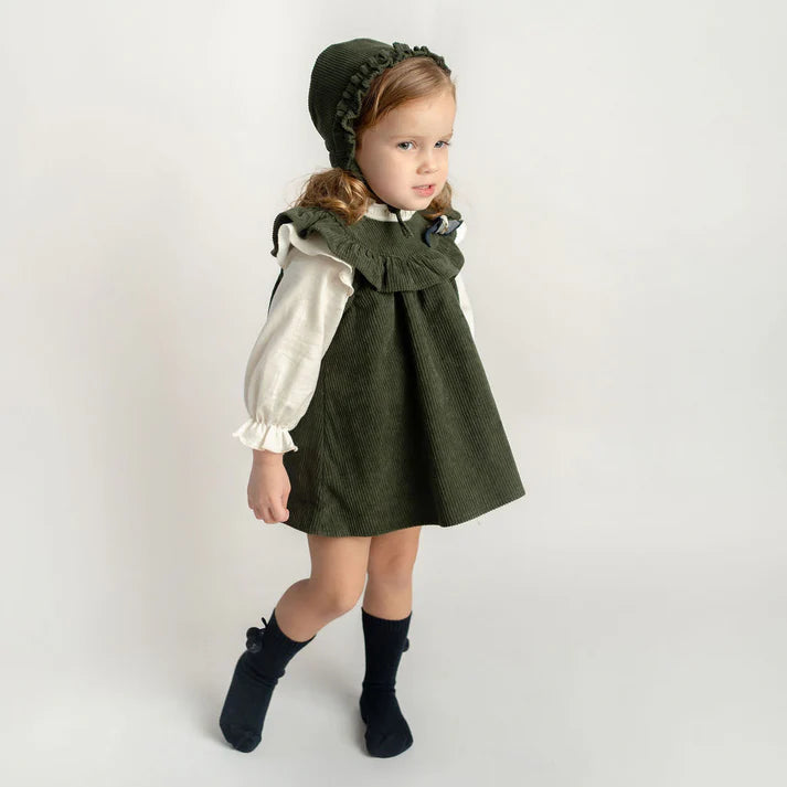 Conj. Jesusito Beba Pana Sin Manga Con Culott Y Blusa Olan En Escote Nata