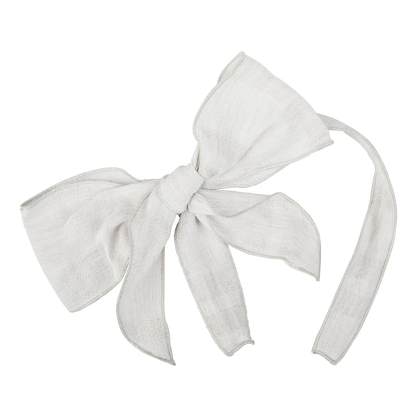 Diadema Alforzas Gris Perla
