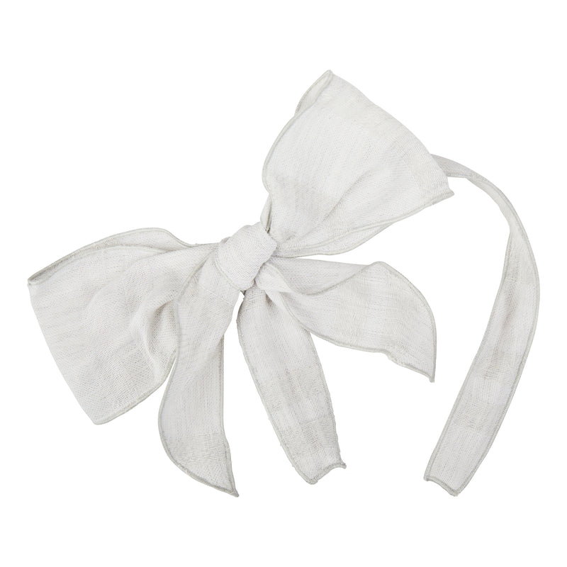 Diadema Alforzas Gris Perla