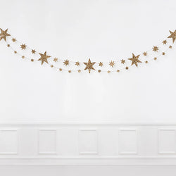 Eco Glitter Stars Garland