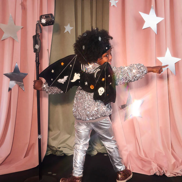 Embroidered Bat Wings