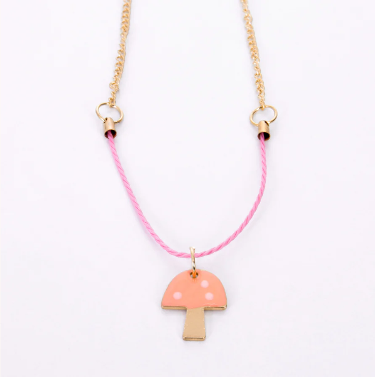 Enamel Mushroom Necklace