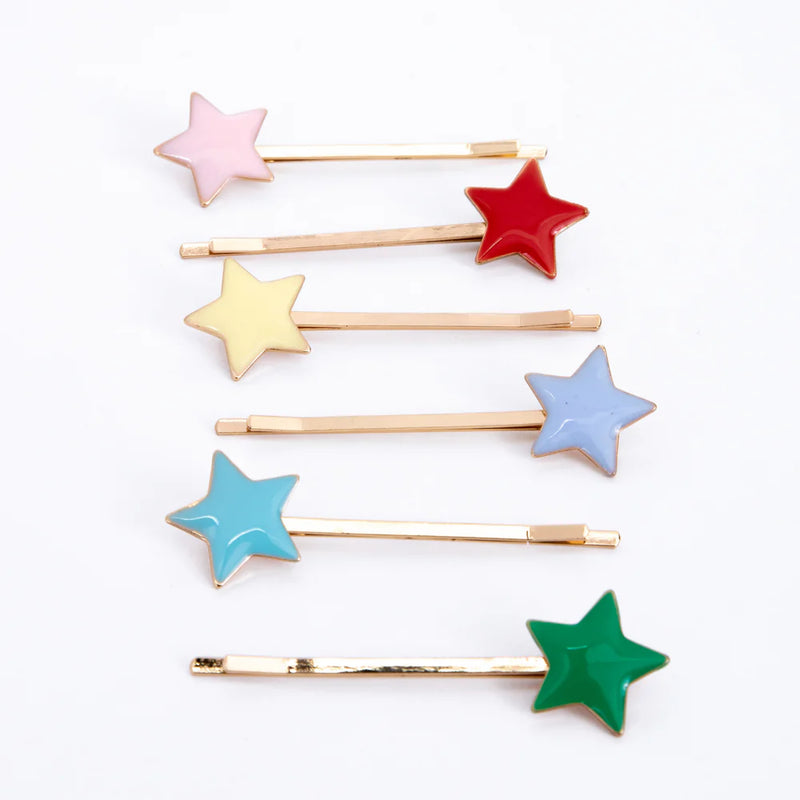 Enamel Star Hair Slides