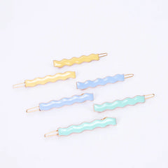 Enamel Wavy Hair Clips