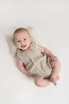 Enterizo Bebo Con Ribete Offwhite Combinación