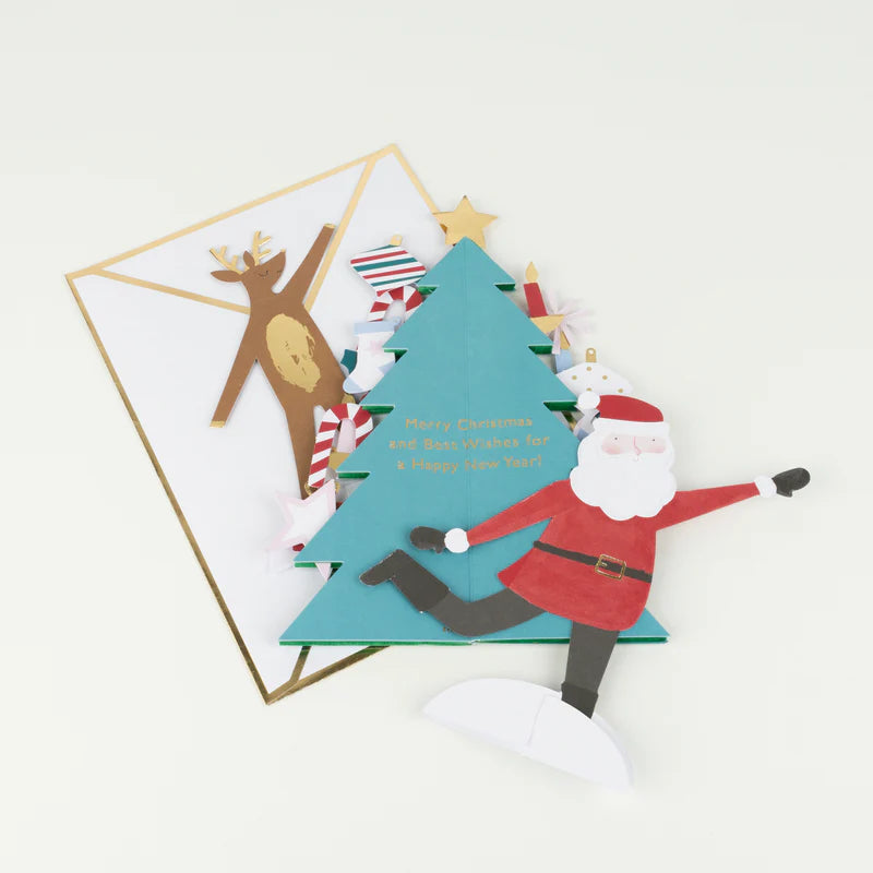 Festive Honeycomb Tree Christmas Card