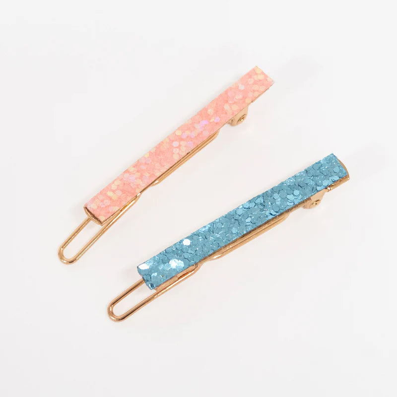 Glitter Rainbow Hair Clips