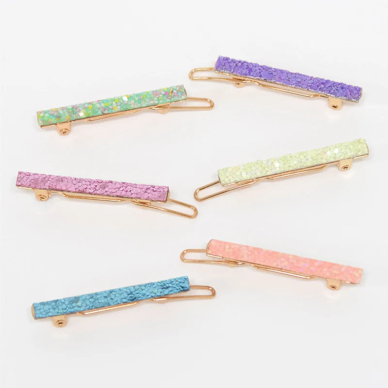 Glitter Rainbow Hair Clips