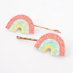 Glitter Rainbow Hair Slides