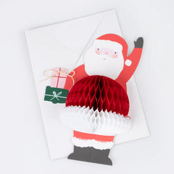 Honeycomb Santa Stand Up Card