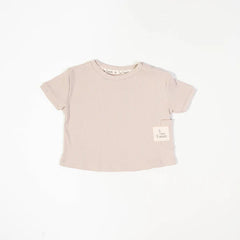 Playera Oversize Acanalado Taupe