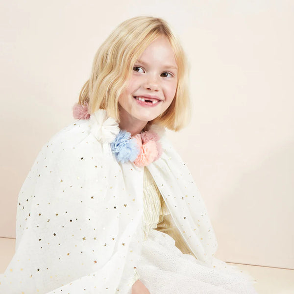 Pom Pom Collar Cape Costume