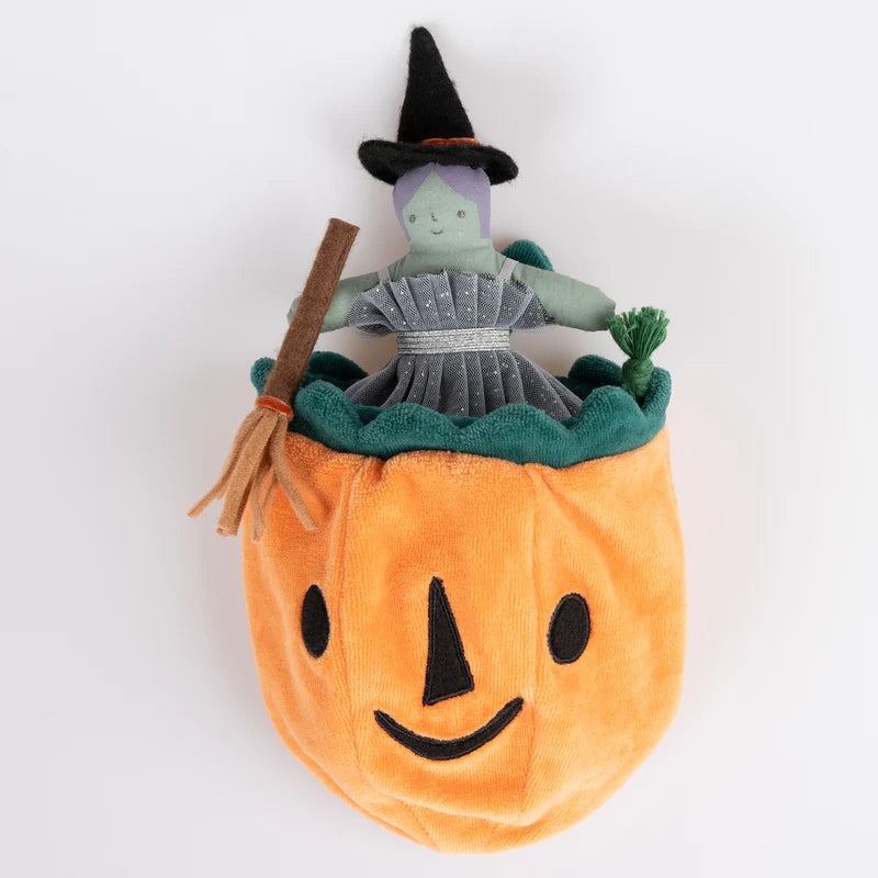 Pumpkin Witch Mini Doll