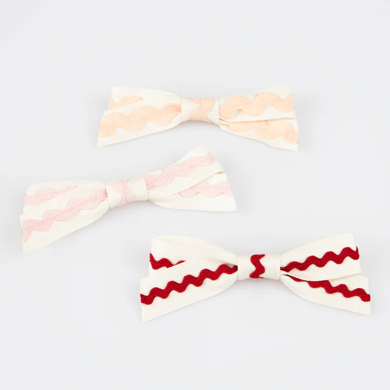 Ric Rac Bow Hair Clips