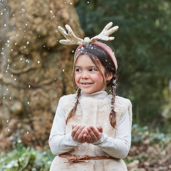 Sequin & Velvet Antler Headband