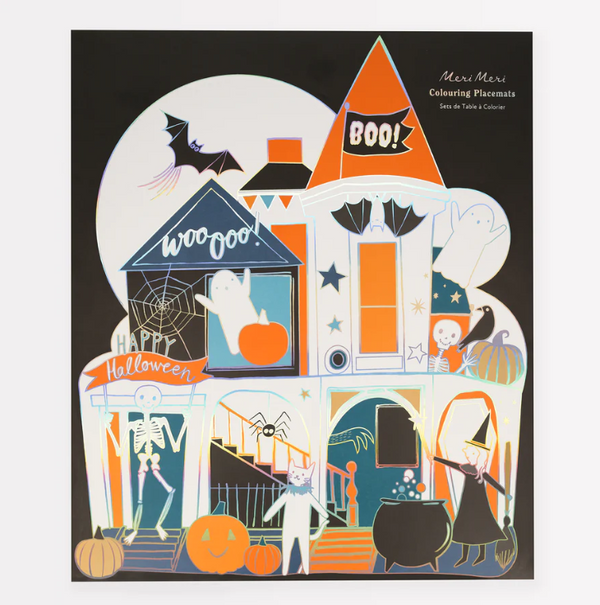 Shaped Halloween Coloring Placemats