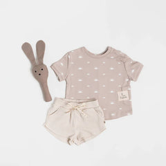 Short Comfy Acanalado Vainilla