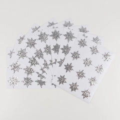Silver Eco Glitter Star Stickers