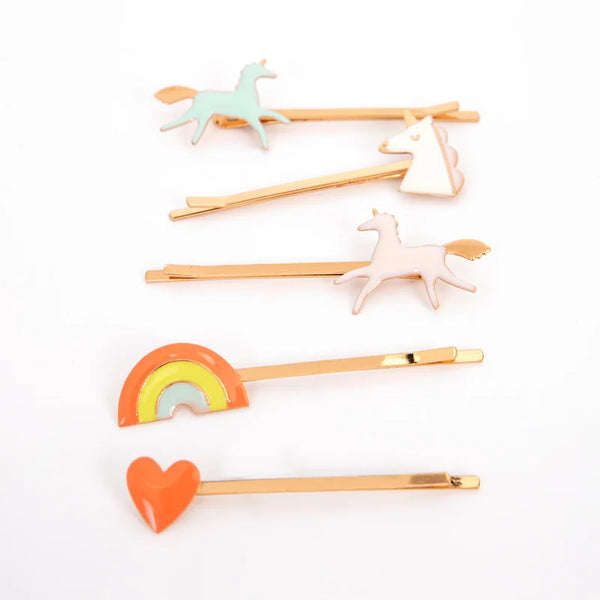 Unicorn Enamel Hair Slides