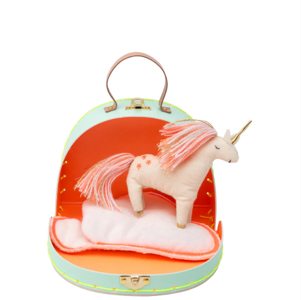 Unicorn Mini Suitcase Doll