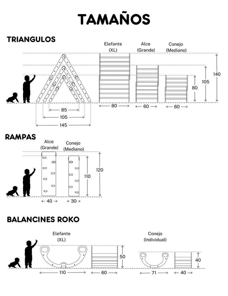 Conj. Triangulo, Pared, Arco Y Balancin Bco/Gris