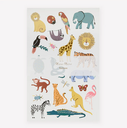 Wild Animals Tattoo Sheet