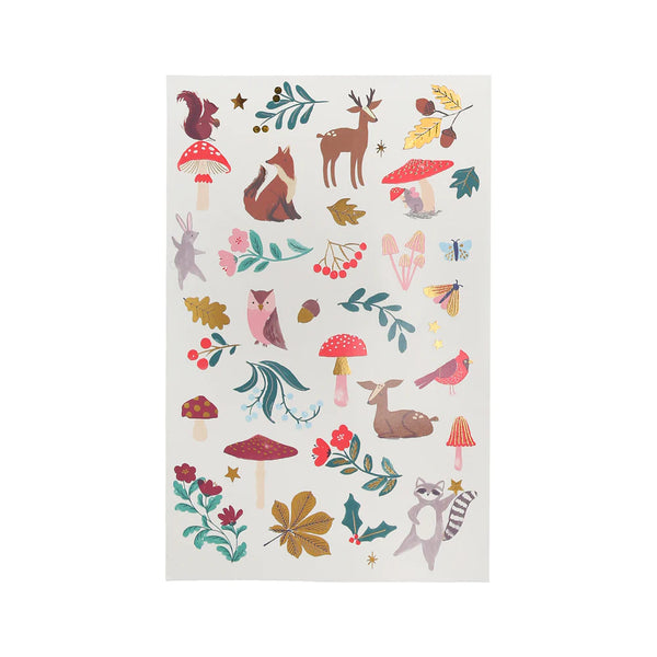 Woodland Temporary Tattoo Sheets