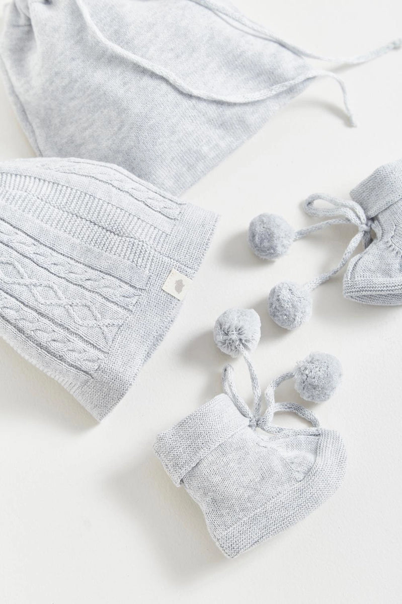 Set Gorro+Bootie  Stars Gris