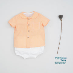 Conjunto Camisa Cuello Bebé