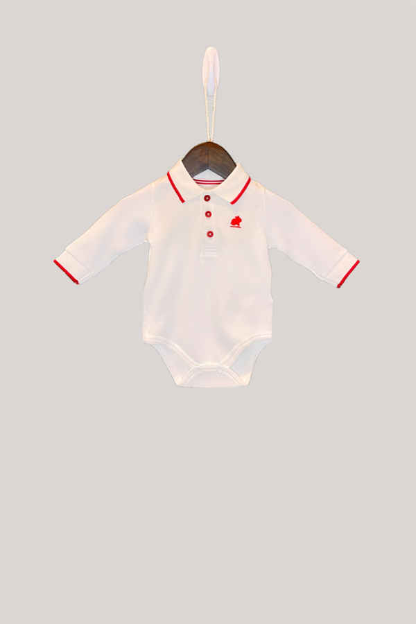BODY WITH LIVE POLO ML PIMA BCO/RED