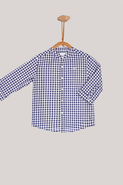 CAMISA CUADROS AZUL MARINO BOY