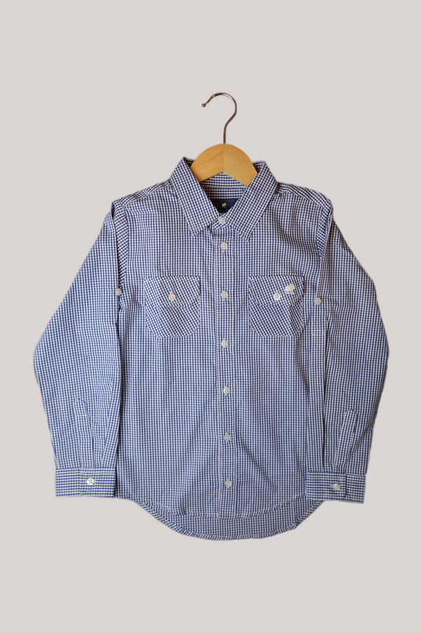 BLUE CHECKED TOM SHIRT