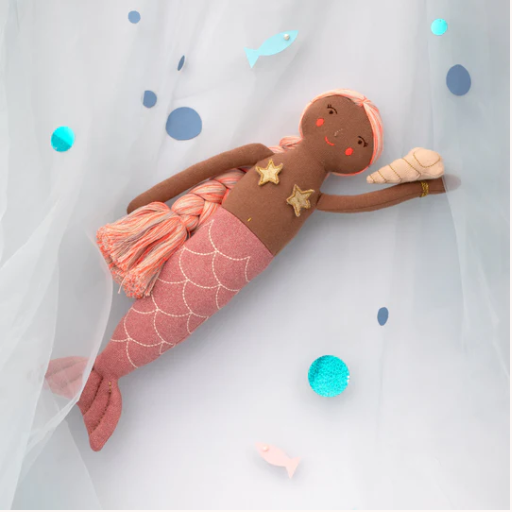 Pink Knitted Mermaid Picky Peek