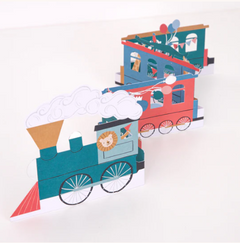 Birthday Train Concertina Card